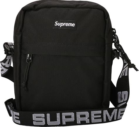 supreme shoulder bag ss18 black fake|stockx ss18 shoulder bag.